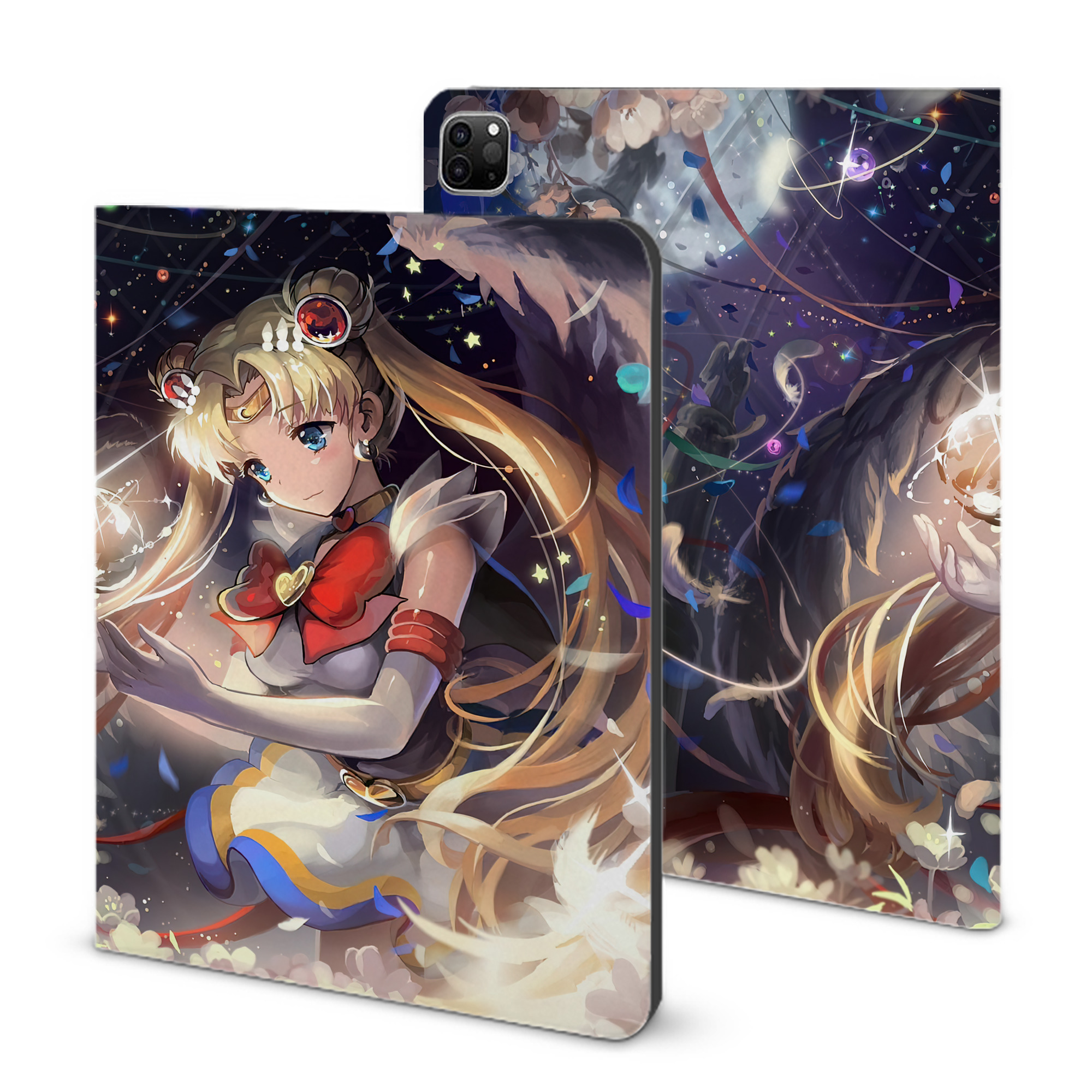 （画像用） 美少女戦士セーラームーン Sailor Moon IPad ケース ブック型 PUレザー TPU 耐衝撃 軽量 薄型 ペン収納なし 全面保護 IPad 各モデル対応